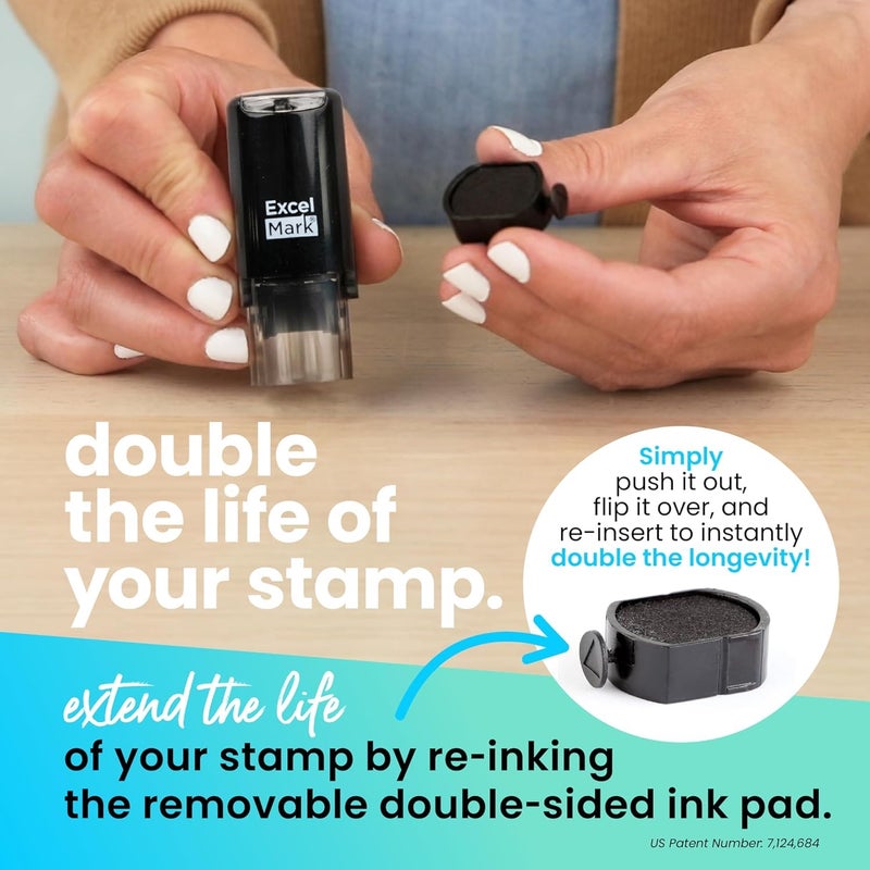 ExcelMark Round Teacher Stamp - Out of This World - RED Ink - Image 5